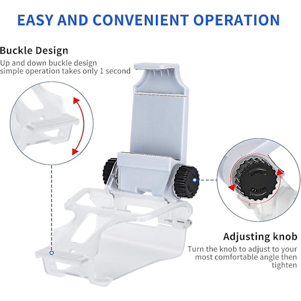 PS5-kontrollertelefonfeste, Telefonholderklips for PS5 DualSense-kontroller - Hvit