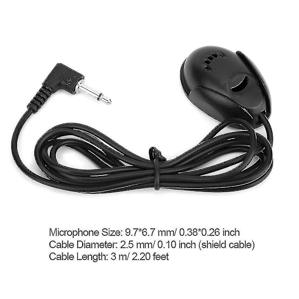 Mini Universal Bil 3.5 mm Audio Omdrejningsmikrofon Bærbar Ekstern Mikrofon til Bilradio Bil DVD Bluetooth Bilkit