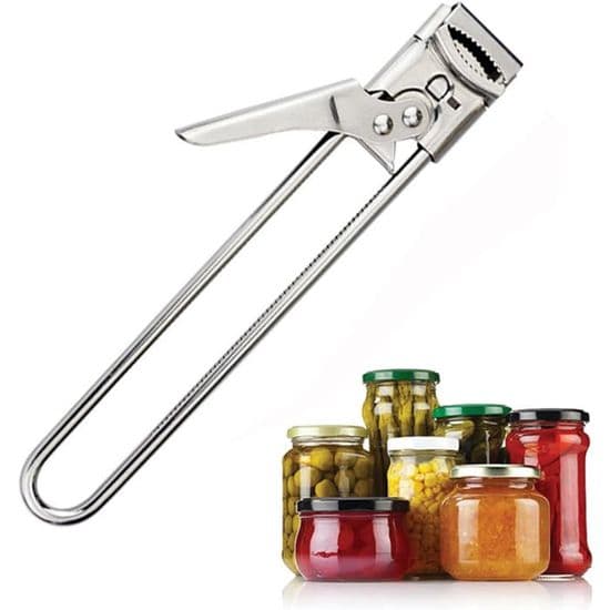 Manuel dåseåbner - PZCC - Rustfrit stål - Ergonomisk design - 19x3,3 cm - 116g