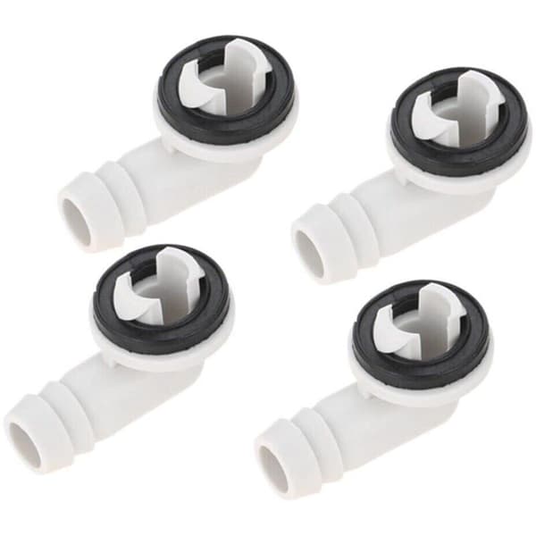 AIMOONSA 4-pack plastavloppsslanganslutningar för AC-luftkonditionering och gummiringkit