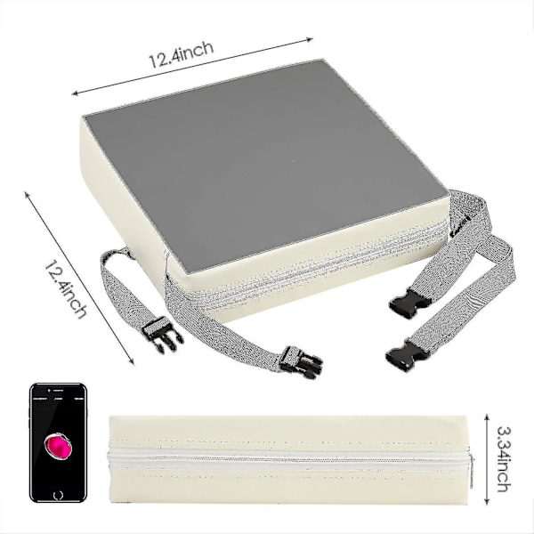 2024 - Barnsätesförhöjare för matbord (endast förhöjningsskum), PU-tvättbar 2 remmar fäst