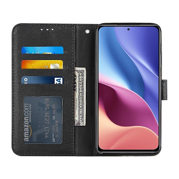 Ny Kompatibel Med Xiaomi Mi 11i Etui Læder Folio Cover Wallet Magnetisk Premium Etui Coque - Sort