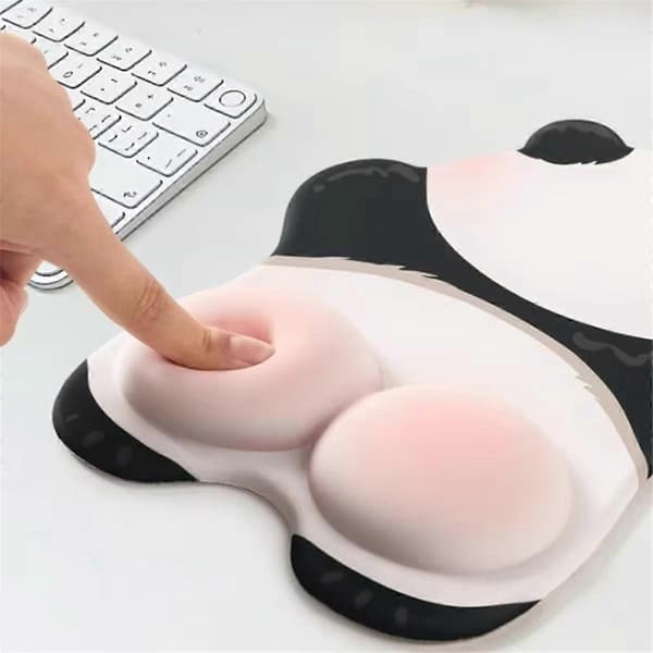 Musemåtte Ergonomisk Håndstøtte Sød Panda Musemåtte HD Skrivebordsmåtte Tegneseriestil Skridsikker Måtte Gaming Tilbehør Måtte B