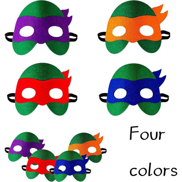 12 st Superhjältemasker för barn Filtögonmasker Cosplaymasker Barntema Födelsedagsfesttillbehör Favors