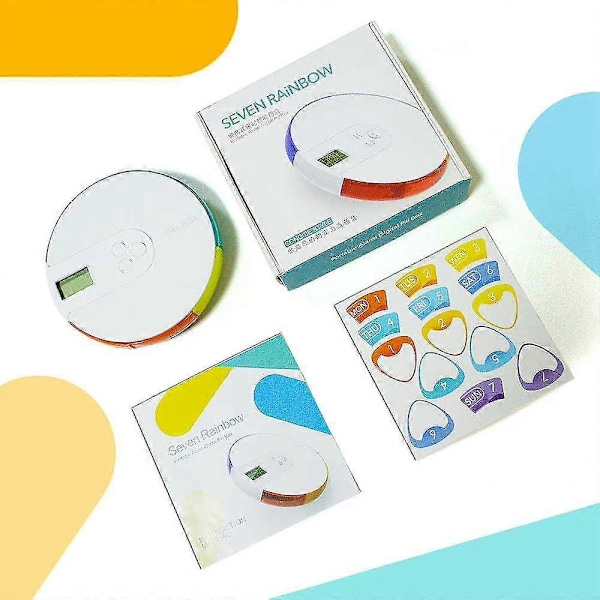 7 Dages Automatisk Pille Dispenser Med Alarm Elektronisk Medicin Manager