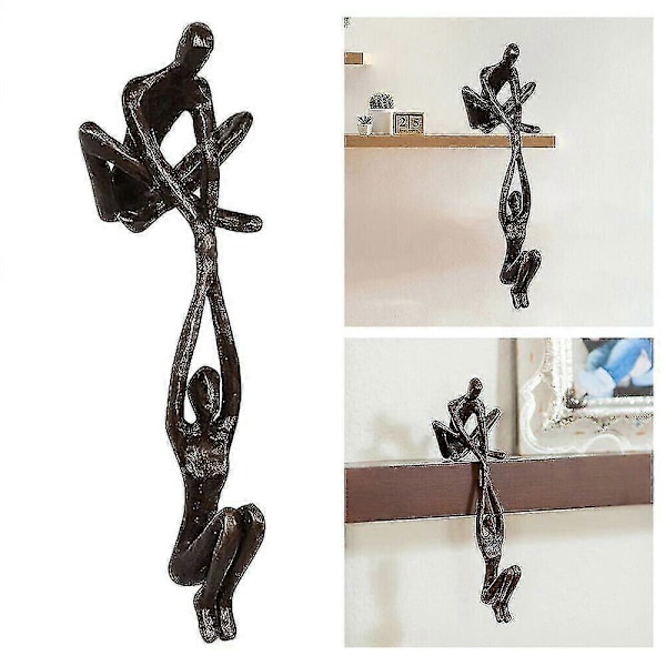 Parfigur, Man Lyfter Kvinna Staty, Harts, Kärleksfigur, Heminredning, Skrivbordsdekoration
