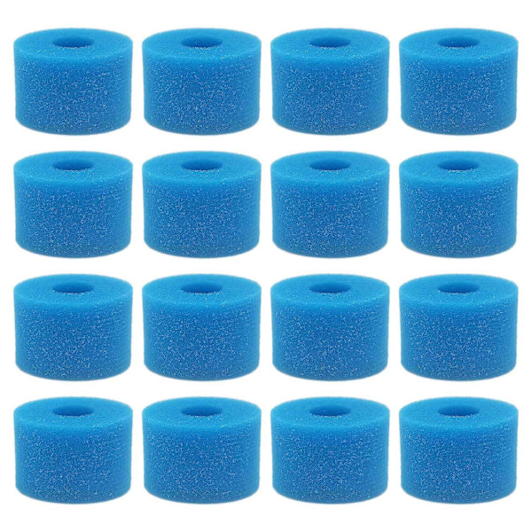 16 stk For Pure Spa Gjenbrukbare Vaskbare Skum Hot Tub Filterpatron S1 Type