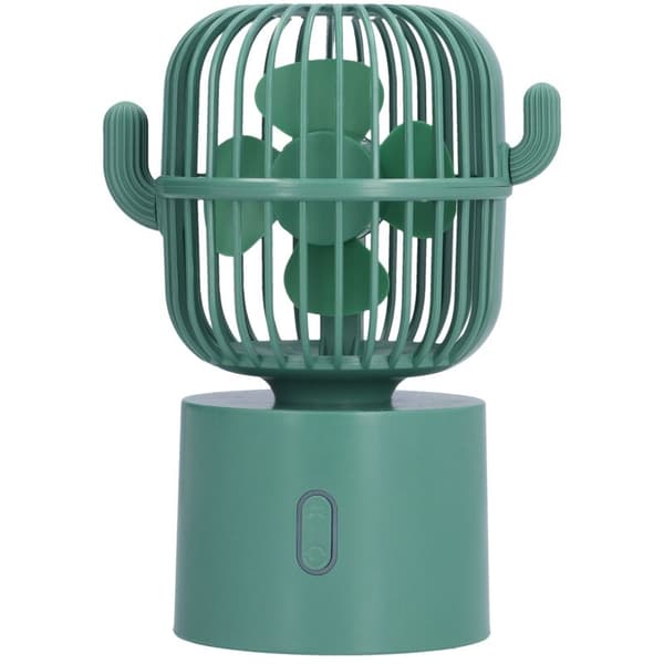 Mini USB oscillerende kaktusformet ventilator, 3600 mAh batteri, bærbart ABS-materiale, indbygget opladningsfunktion.
