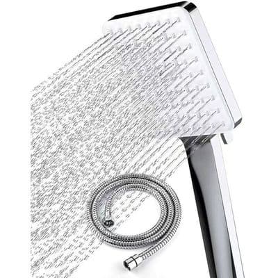 Brusehoved - AUTHEMENT - Sort - 1,5m slange - 6 indstillinger - Højt tryk