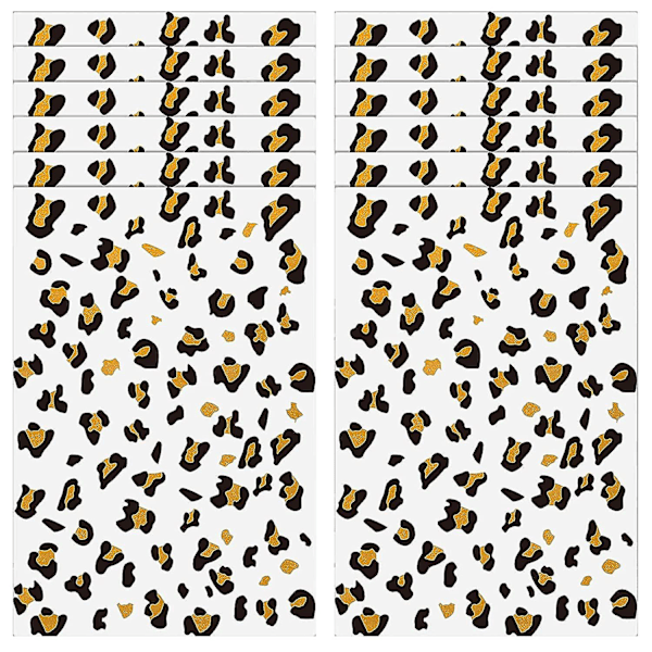 12 Ark Leopard-Tatoveringer Midlertidige Whiskers Tatoveringer Leopard Print Midlertidige Tatoveringer Brune Leopard Ansigtsklistermærker Guld Midlertidige Tatoveringer Cheeta