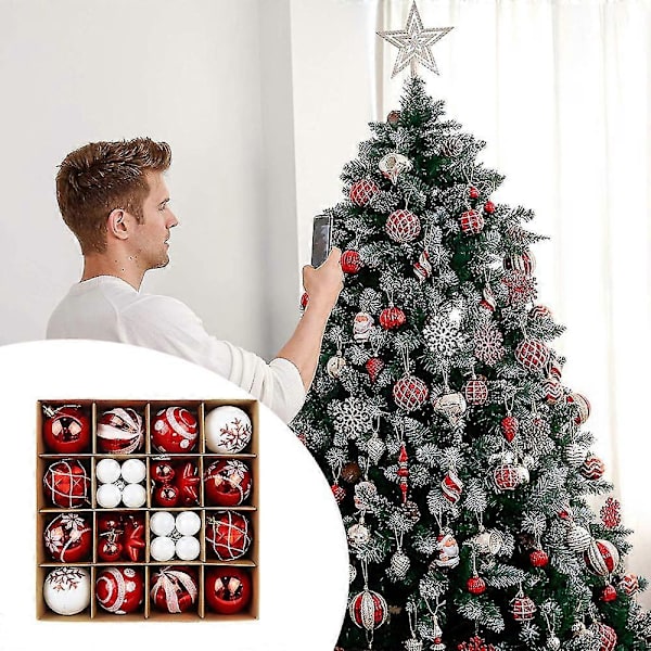 Julgranskulor Dekorationer För Julgran Julmålade Julgranskulor 6cm