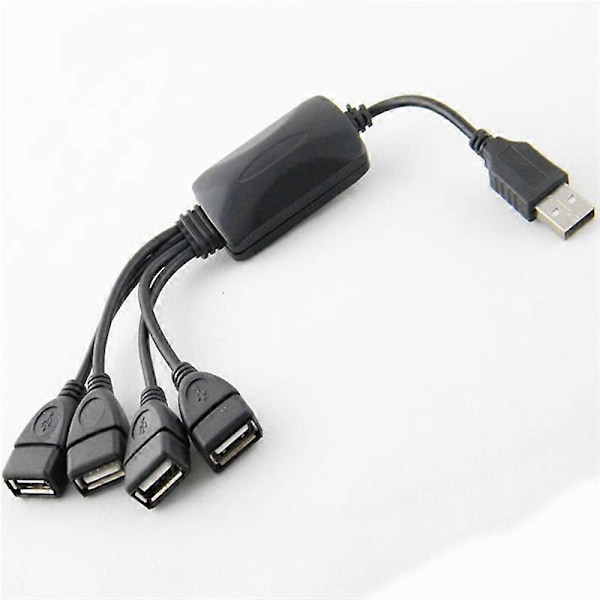 1 Hann til 4 Hunn USB HUB Splitter Forlengelseskabel USB 2.0 Forlengelsesdatakabel Strømadapter Socket C