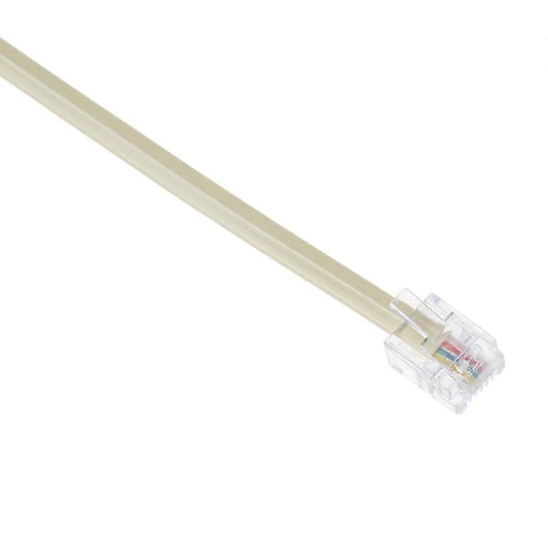 RJ11 Telefon Splitter 6P4C Hannplugg til 5-veis 6P4C Hunnkontakt Modulær Splitter Adapter Hvit