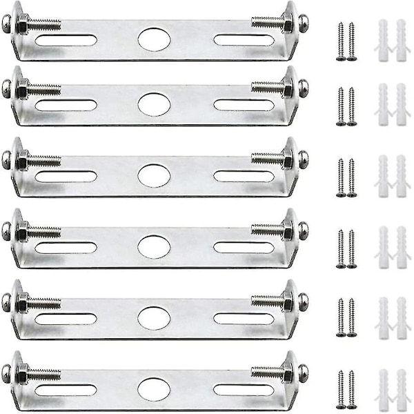 6 stk. Taklampefeste Taklampeplateholder Taklampeplater 95mm Med Skruer Taktilbehør Belysning