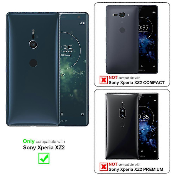 Sony Xperia XZ2 -kotelo - Suojaava kotelo korttipaikoilla ja telinetoiminnoilla