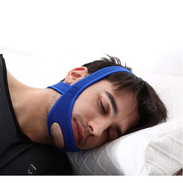 Stop Snoring Cpap Chin Strap And Anti Snoring Solution,adjustable Anti-snore Supporter Device (blue Strap)