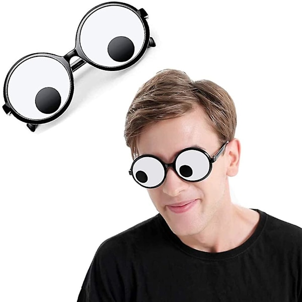 Googly Eyes-glasögon, Roliga Googly Eyes-glasögon som Skakar, Festglasögon, Leksaker, Solglasögon, Roliga Kostymtillbehör för Festfavoriter