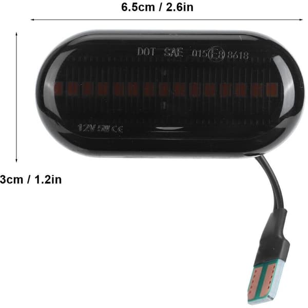 LED-blinklys egnet for Renault Clio. Dynamisk LED-sidemarkør for bil, flytende blinklys, sekvensielt blinklys, sidelys