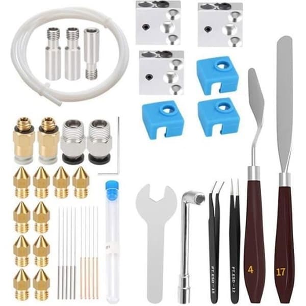 41-dels 3D-skriverdysekit for Ender 3 V2 CR10 Ender 5 Pro, MK8 YYV Herdet Ståldyse Varmeblokk