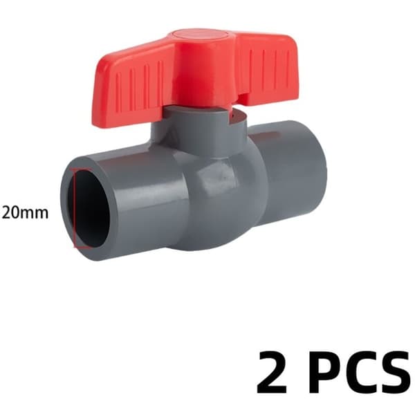 PVC kuleventil, plastkuleventil (20mm) aesap thsinde 2 STK