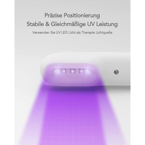 LED-steriliseringslampe Mini 311nm Håndholdt Fototerapilampe Bærbar Smalbånds UV-fototerapilampe Med Timer Sikkerhetsbriller