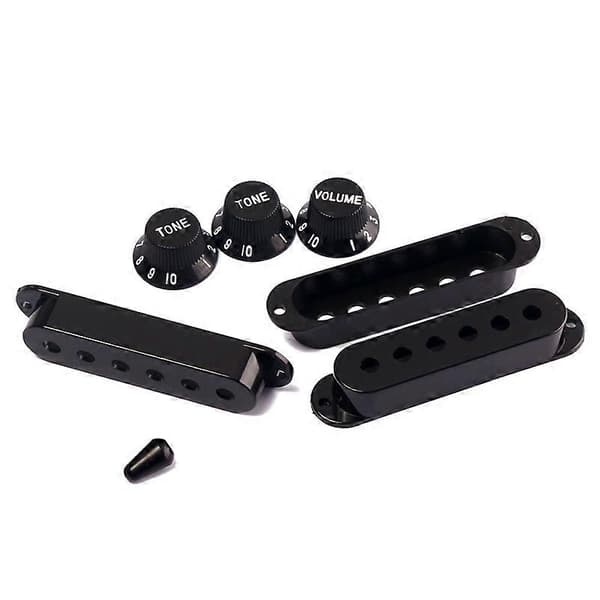 3 stk. Guitar Pickup Cover Volume Tone Knapper Switch Tip Dele Sæt, Sort