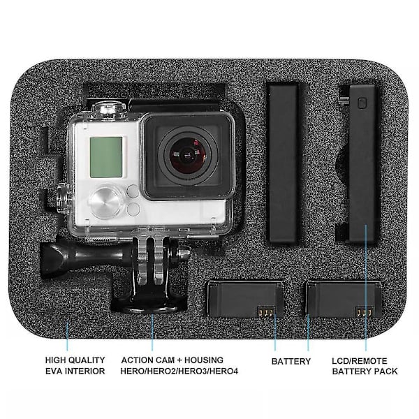 Gopro Liten Resväska Kit Verktygsväska för Gopro Hero3 - Svart