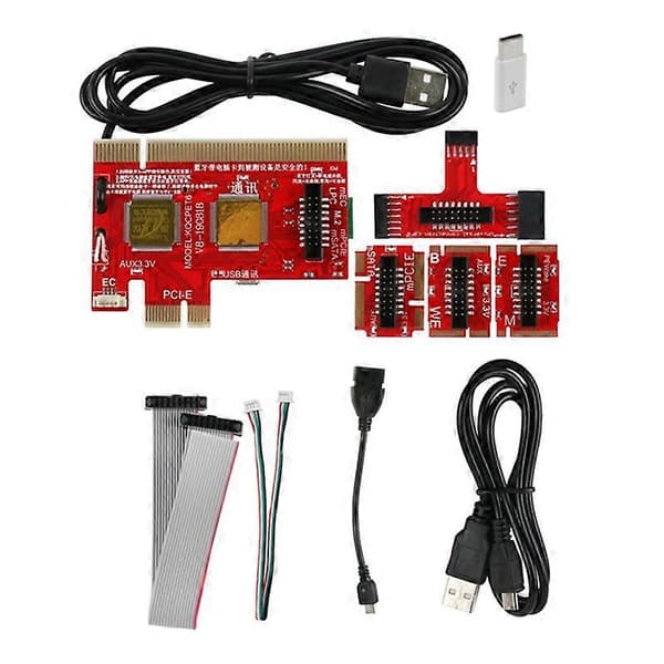 V8 Multifunktionel Laptop og Desktop PC Universal Post Diagnostisk Testkort Debug Support PCI, PCI-E, L