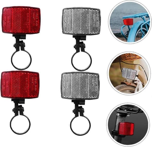 4-pack Cykelreflexer Set för Fram Bak Säkerhet Cykel Cykelreflexer Hjulreflex