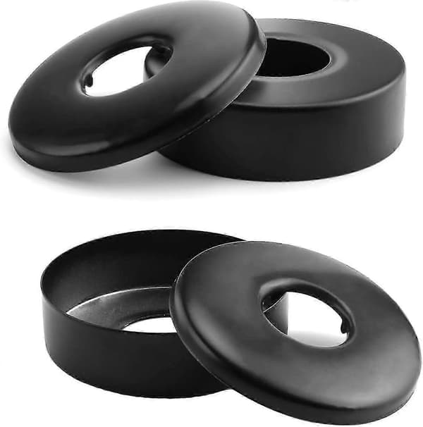 Matt svart dusjrosett for 21mm rør, flat design