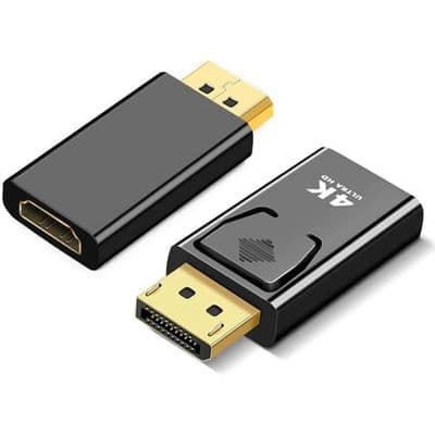 DisplayPort til HDMI 4K 60Hz-adapter DP hann til HDMI hunn Plug-and-Play lyd-videoadapter - svart PZCC
