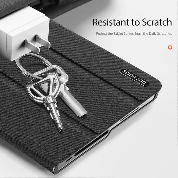 DUX DUCIS Domo-serien för Lenovo Tab Plus Läderfodral Tri-Fold Ställ Anti-Rep Tablet Skydd