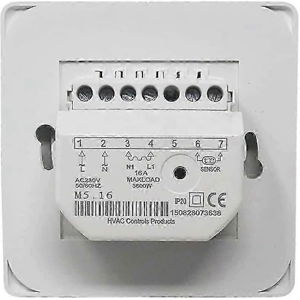 Manuell Elektrisk Golvvärmetermostat med AC 220V 16A Sonda, Mekanisk Golvvärmetermostatregulator g20242188559