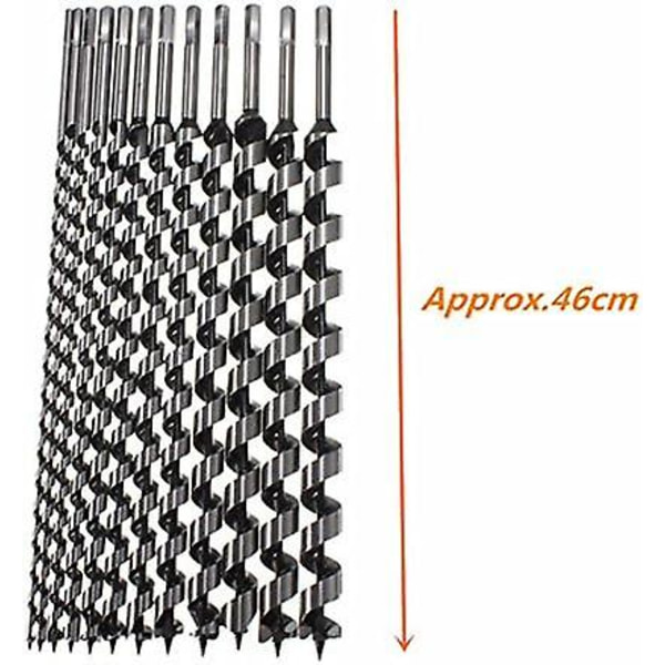 460mm 6-28mm Hex Shank Brad Point Auger Drill Bit Spiral Woodworking Drilling Tool - 16mm