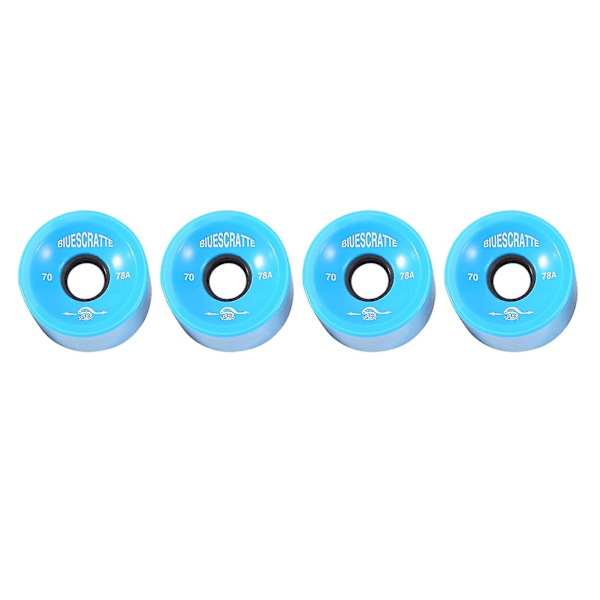 4 st Longboard Skateboard Hjul 51X70Mm Elastiskt PU för Vägsporter Longboard Skateboard Hjul, Marinblå