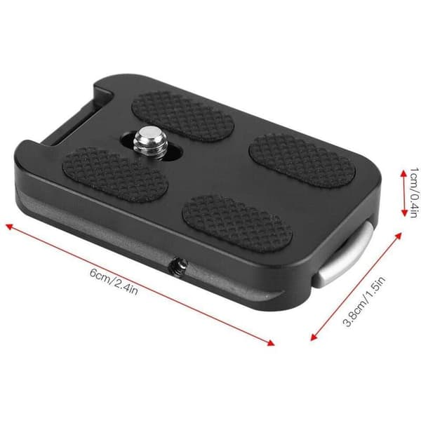QR-60 Quick Release Plade i Aluminiumlegering til Arca-Swiss Kuglehoved Stativ. UNC1/4