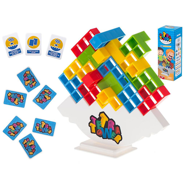 Tetris-palikkapeli tasapainottavilla palikoilla