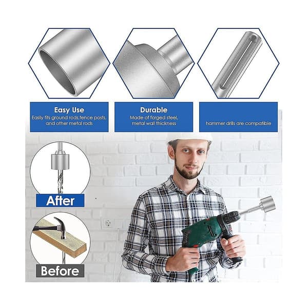 SDS Plus jordingsstavdriver for borhammere Metall, jordingsstavbitsdriverkontakt for GBH-3