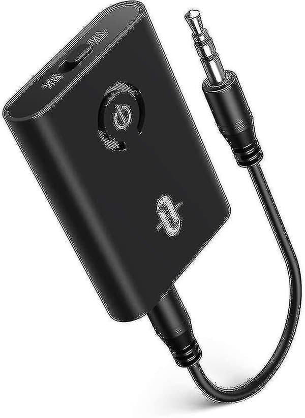 TaoTronics Bluetooth 5.0 Sender/mottaker - 2-i-1 Trådløs lydadapter (aptX lav latens)