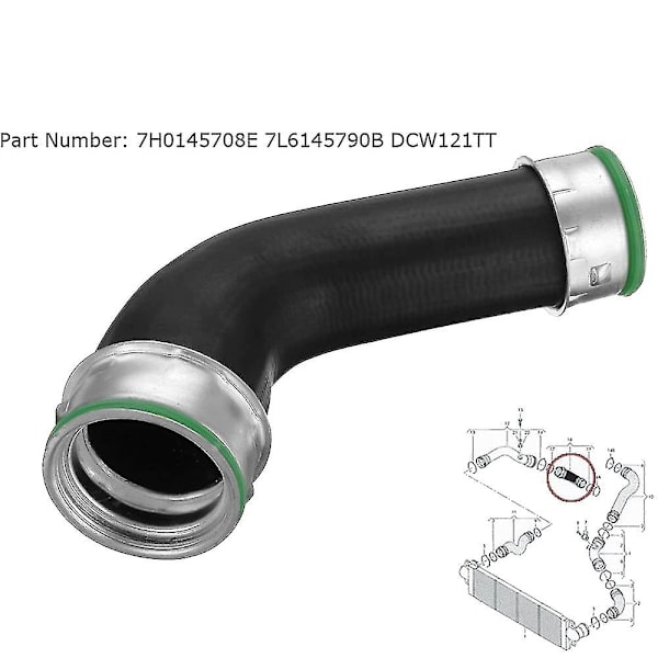 Slang för turboladdare intercooler för Transporter T5 1.9 Tdi 2003-2010 7h0145708e 7l6145790b Dcw121tt