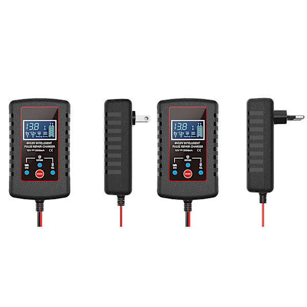 Helautomatisk smartbilladdare för bil, batteriladdare, underhållsladdare och batteridesulfator