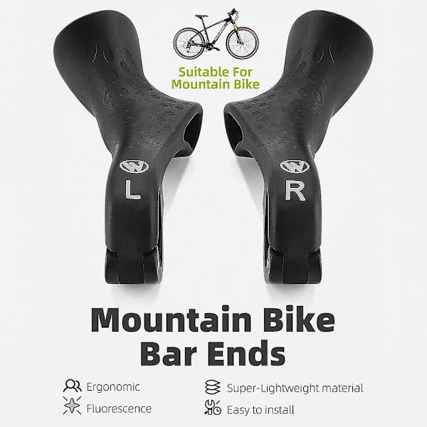 1 Par Sykkelstyreender 22,2 mm Terrengsykkel Styreender Styregrep Ergonomisk Design Sykkeltilbehør For Landevei MTB