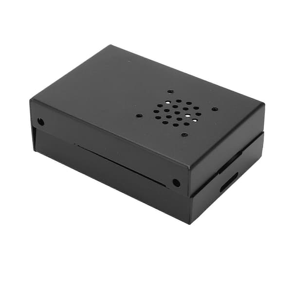 Høykvalitets Aluminium Legering Datamaskinkabinett Svart for Raspberry Pi 4B