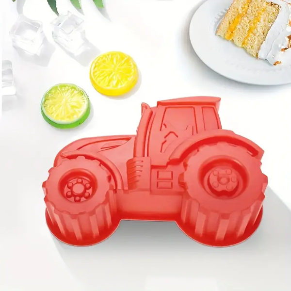 1 stk, Kakeform I Form Av En Traktor, 16,51 Cm X 26,92 Cm X 7,01 Cm, Bakeform, Bakepanne, Ovntilbehør, Rød