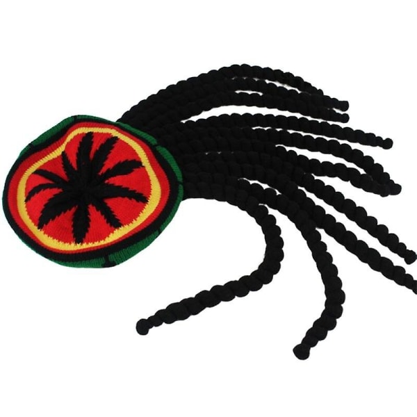 L93f Miesten ja naisten uutuus dreadlock-hattu Reggae Jamaikan tyyliin virkattu neulottu