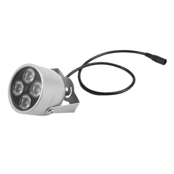 4 Array LED Infrarød Vanntett Nattsyn IR Illuminator Lys Fylllys DC 12V for Sikkerhetskamera