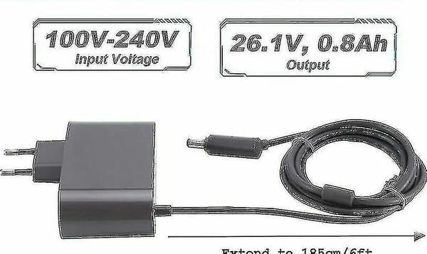 Latausadapteri V10 V11 V12 V15 Imurin, Harmaa