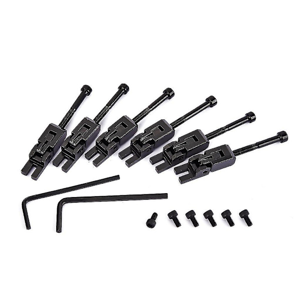 6 stk. Metall Gitarrlåste Strengsaddler For Floyd-Rose Tremolo Bridgedeler