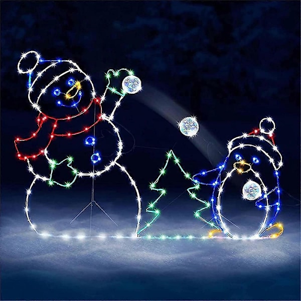 LED Snømann Julelys Utendørs Juledekorasjon Utendørs Juledekorasjon Amerikanske Julelys Utendørs Figurer Snømann Dekorasjon Ch