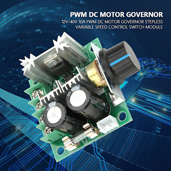 10A PWM-hastighetsregulator 12V-40V DC-motorstyrningsmodul